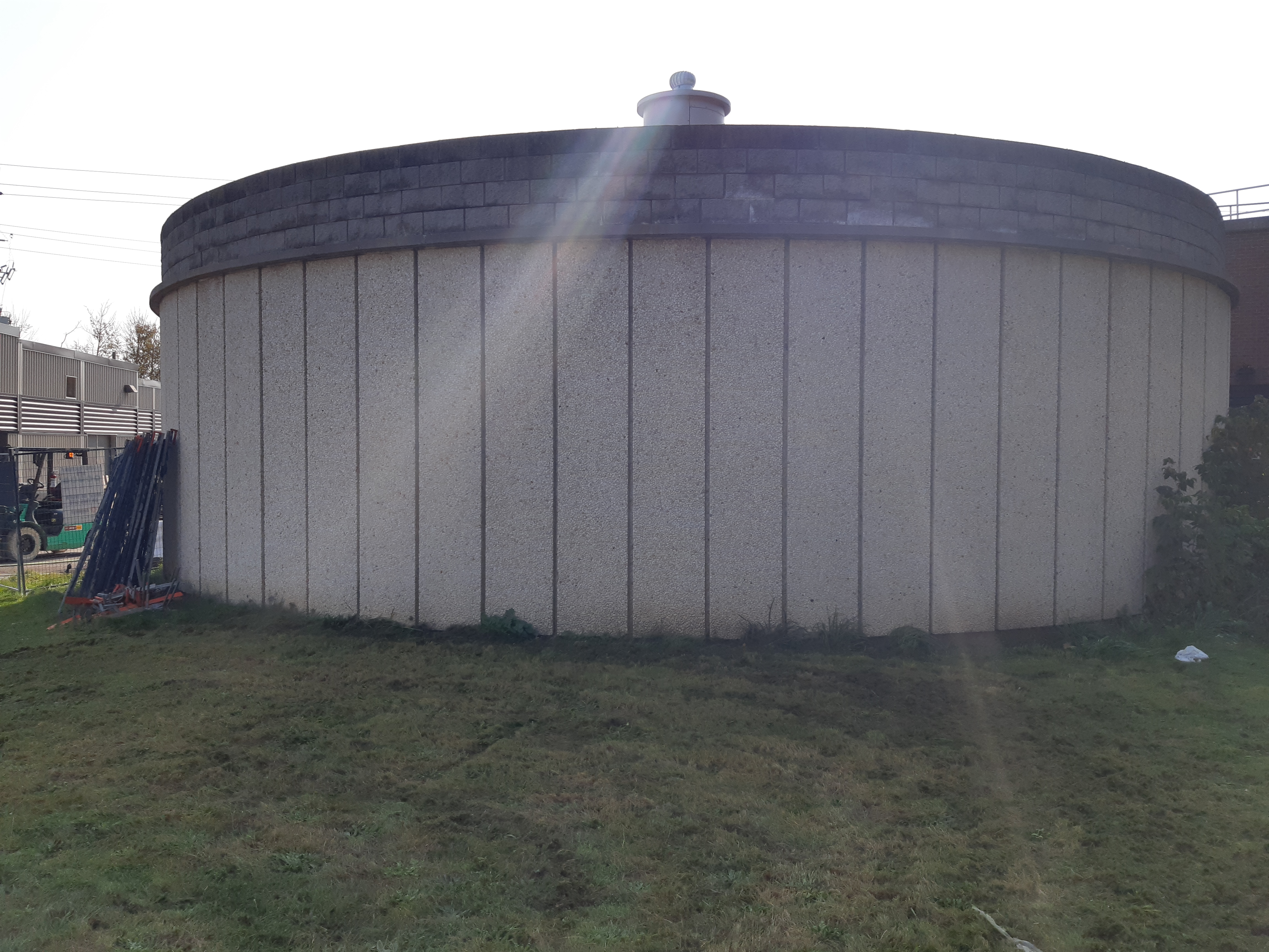 Photograph of digester at Orangeville's Water Pollution Control Plant 